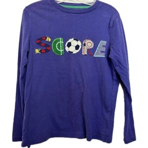 🟥3/15$ Kids Blue Long Sleeve Shirt with 'Score' Design